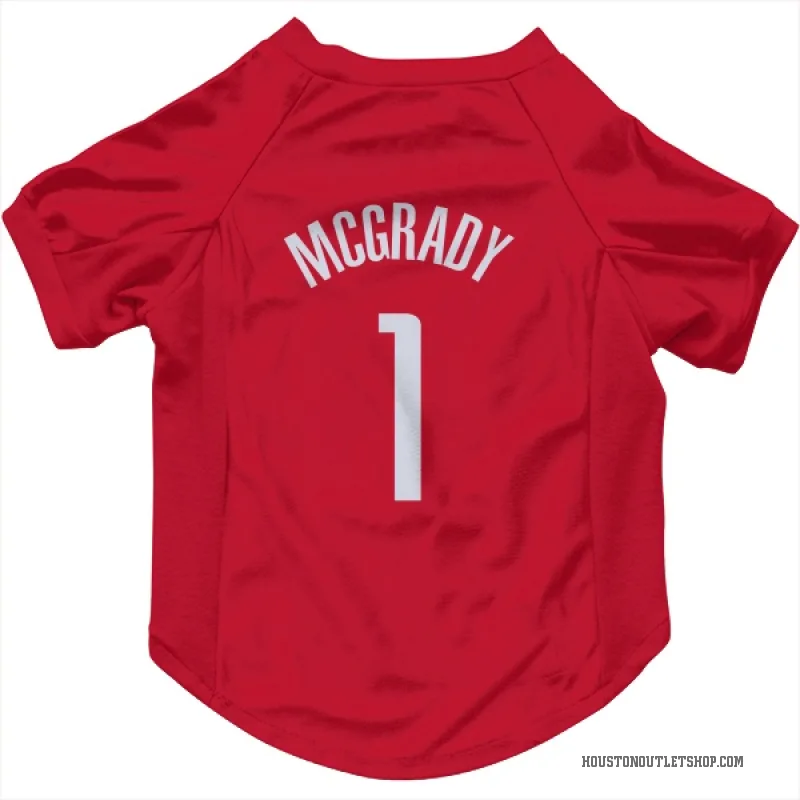 Tracy McGrady  Red Houston Rockets  Cat & Dog Pet Jersey