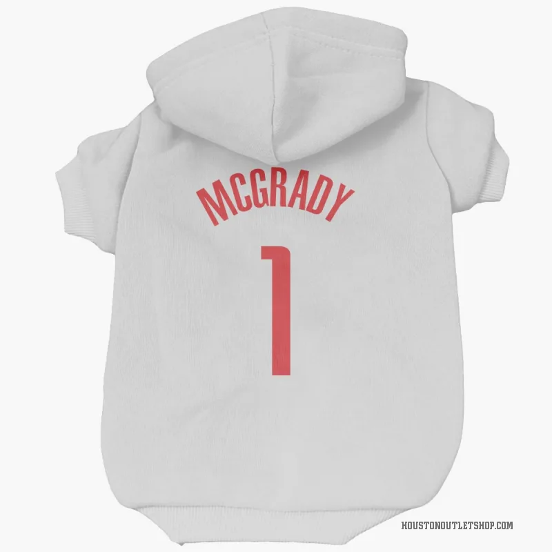 Tracy McGrady  White Houston Rockets  Cat & Dog Pet Hoodie