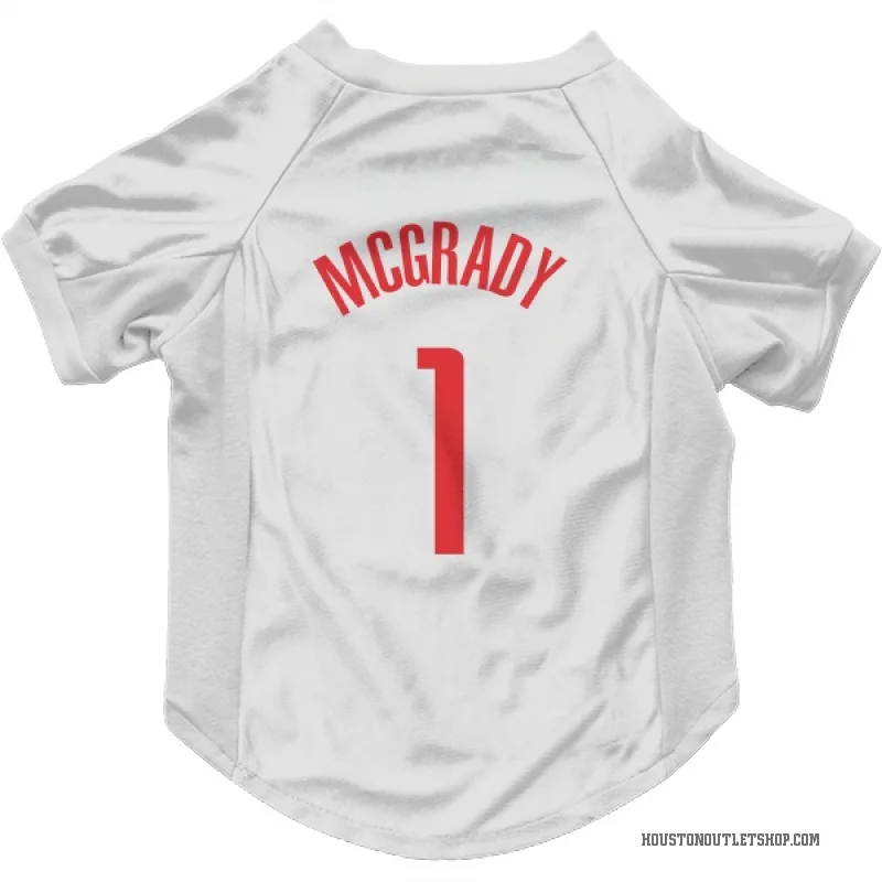 Tracy McGrady  White Houston Rockets  Cat & Dog Pet Jersey