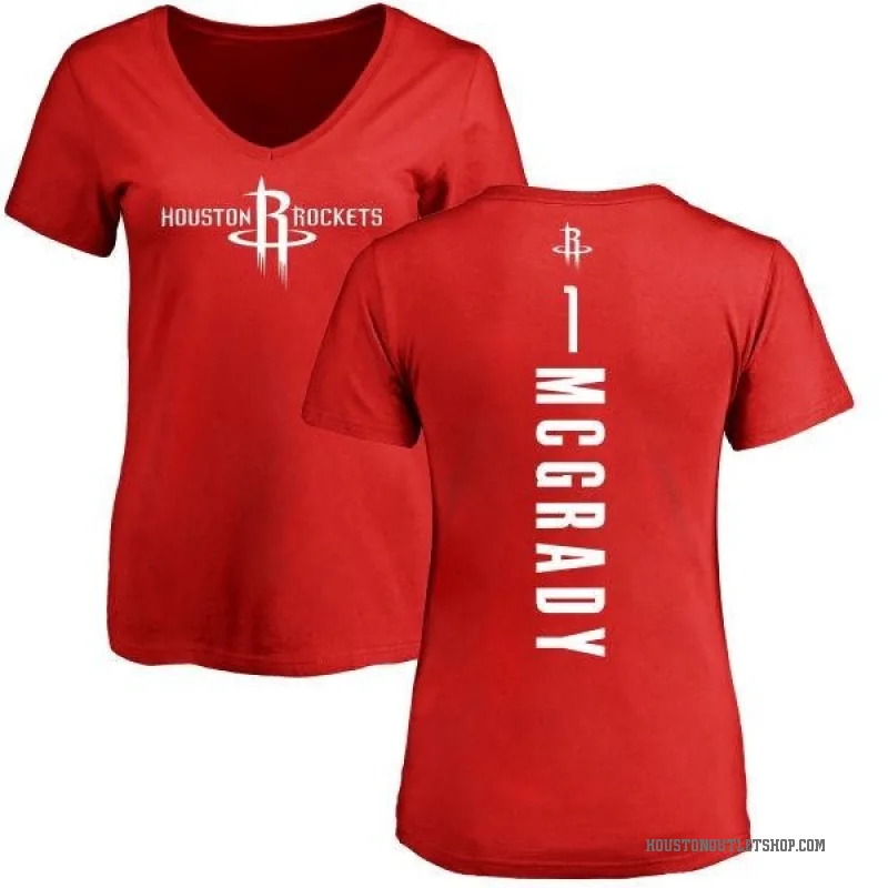 Tracy McGrady Women's Red Houston Rockets Backer T-Shirt