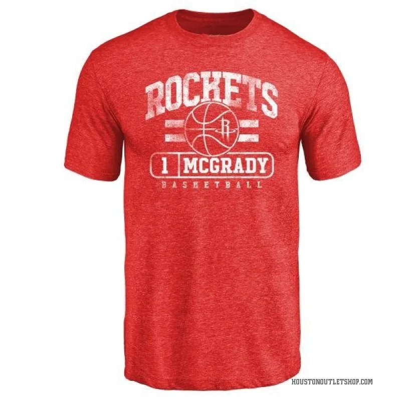 Tracy McGrady Youth Red Houston Rockets Baseline T-Shirt