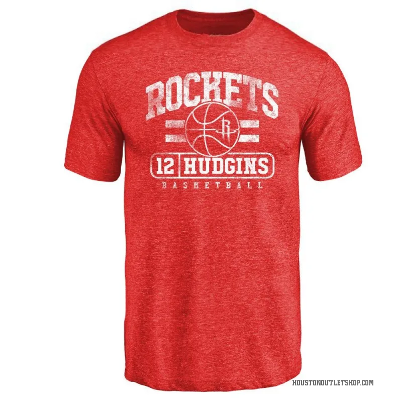 Trevor Hudgins Men's Red Houston Rockets Baseline T-Shirt