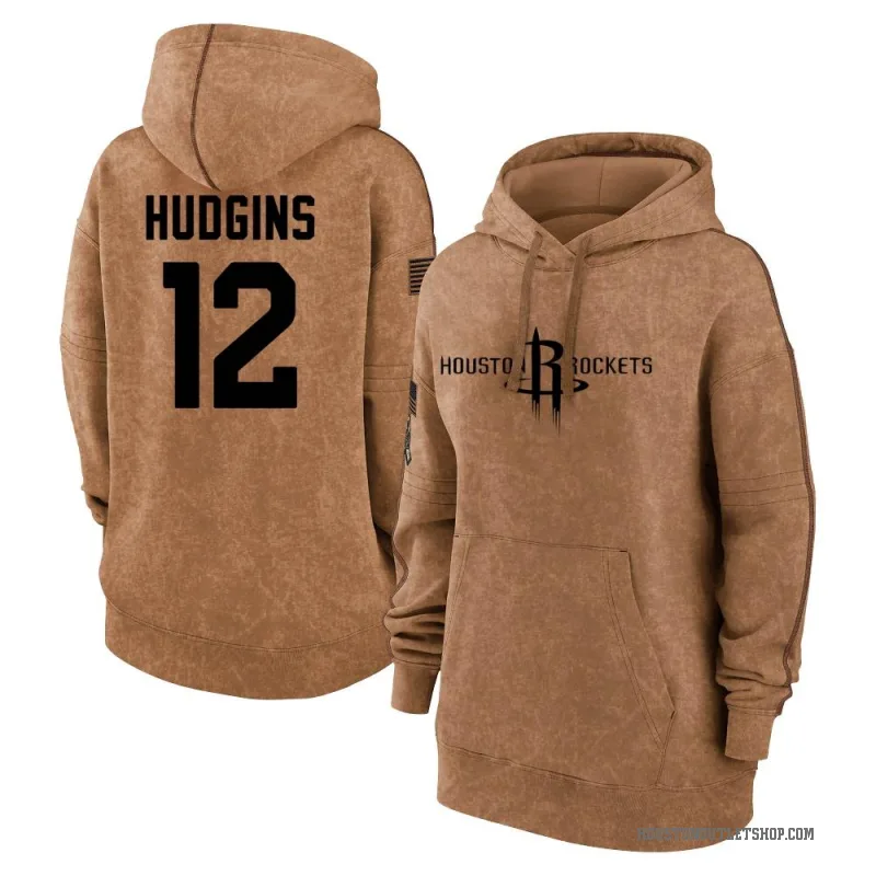Trevor Hudgins Women's Brown Houston Rockets 2023 Salute to Service Pullover Hoodie