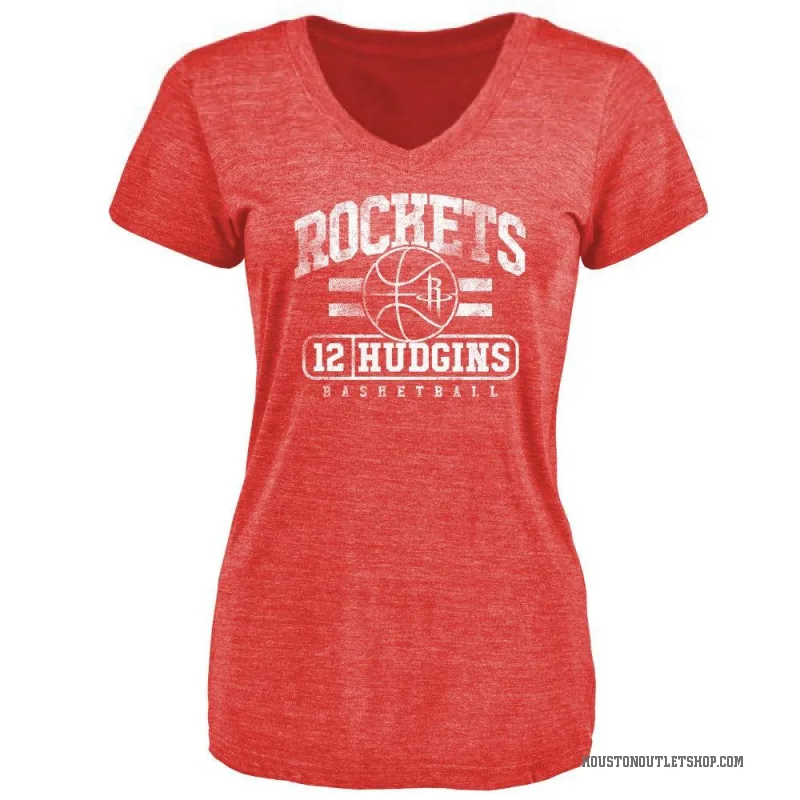 Trevor Hudgins Women's Red Houston Rockets Baseline T-Shirt