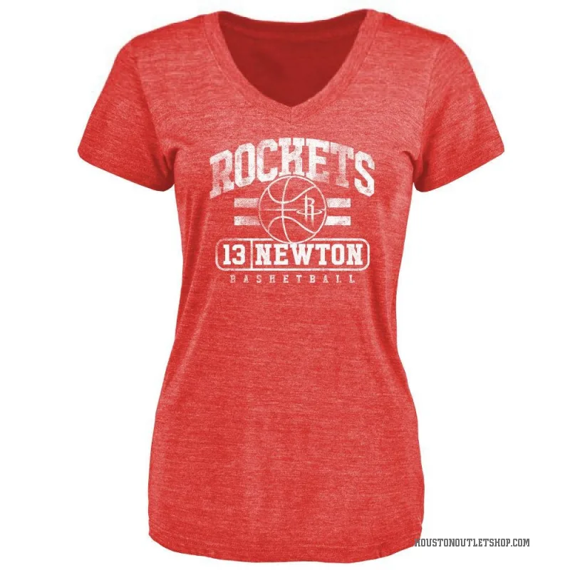 Tristen Newton Women's Red Houston Rockets Baseline T-Shirt