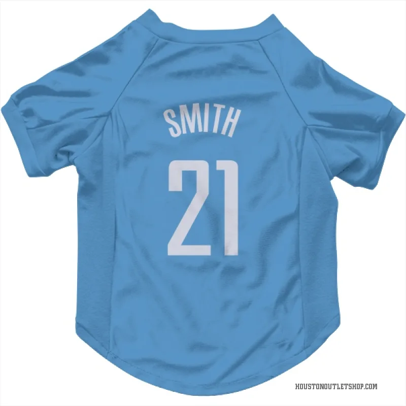 Tyler Smith  Blue Houston Rockets  Cat & Dog Pet Jersey