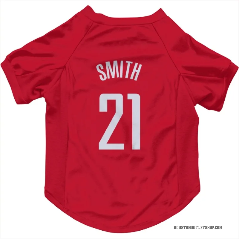 Tyler Smith  Red Houston Rockets  Cat & Dog Pet Jersey