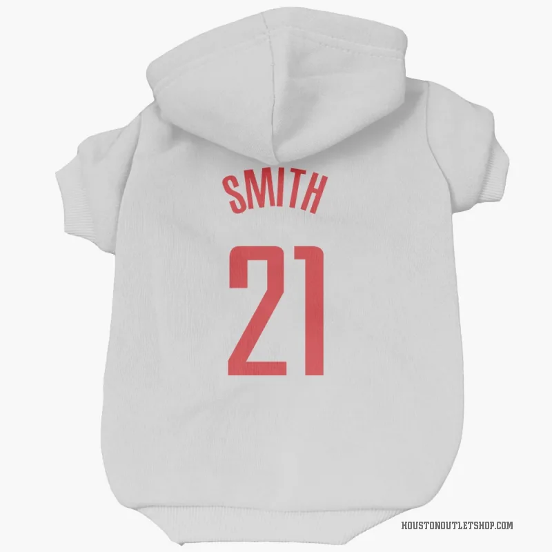 Tyler Smith  White Houston Rockets  Cat & Dog Pet Hoodie